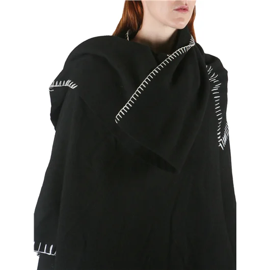 YOHJI YAMAMOTO CAPPOTTO LUNGO IN LANA CON IMPUNTURE Negozi Online