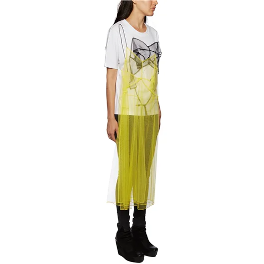 QUETSCHE_ DRESS T-SHIRT IN COTONE E TULLE In Vendita