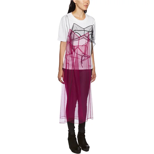 QUETSCHE_ DRESS T-SHIRT IN COTONE E TULLE Offerte