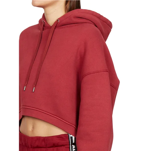 ALEXANDER WANG FELPA IN COTONE CORTA CON CAPPUCCIO Vendita Economica