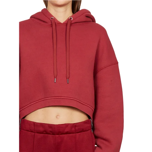 ALEXANDER WANG FELPA IN COTONE CORTA CON CAPPUCCIO Vendita Economica