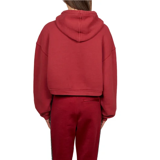 ALEXANDER WANG FELPA IN COTONE CORTA CON CAPPUCCIO Vendita Economica