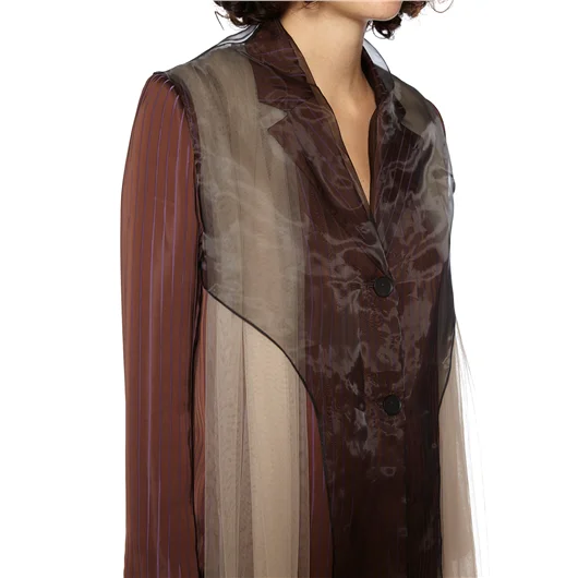 QUETSCHE_ GIACCA BLAZER CON INSERTO IN TULLE Vendite Flash