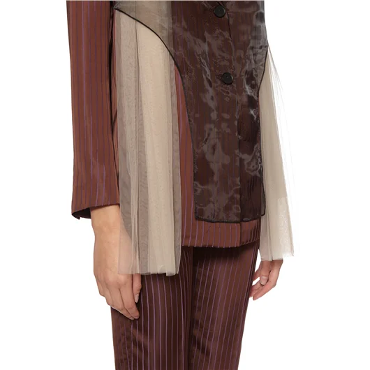 QUETSCHE_ GIACCA BLAZER CON INSERTO IN TULLE Vendite Flash