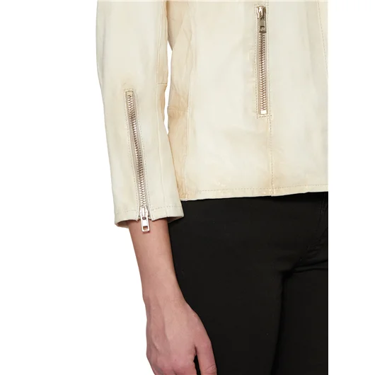 SWORD GIACCA IN PELLE CON ZIP In Linea