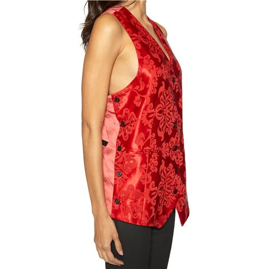 ANN DEMEULEMEESTER GILET IN SETA JACQUARD Fino Al -60%