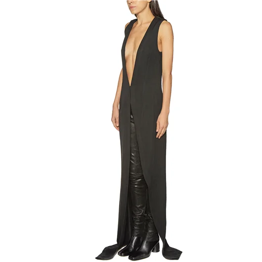 ANN DEMEULEMEESTER GILET LUNGO IN LANA Shopping Online