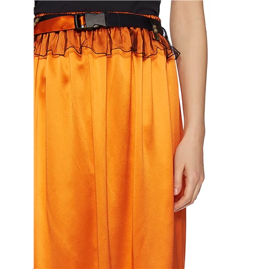QUETSCHE_ GONNA IN SETA CON TASCHE APPLICATE In Vendita