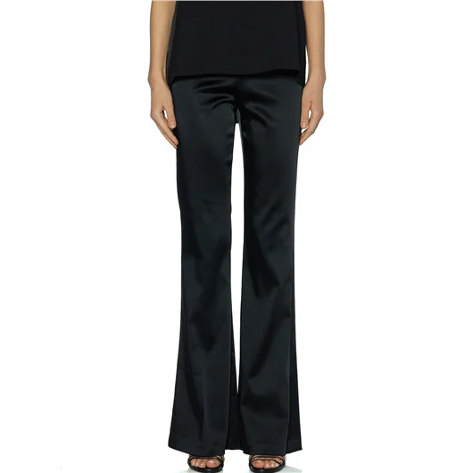 AVENUE MONTAIGNE PANTALONE A ZAMPA IN SATIN MOD.BELLINI Saldi Di Fabbrica