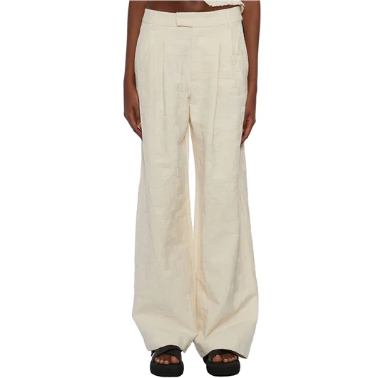 NOSTRASANTISSIMA PANTALONE AMPIO IN COTONE Moda