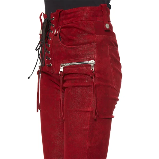 BEN TAVERNITI UNRAVEL PANTALONI IN PELLE STRETCH LACEUP Qualità Garantita