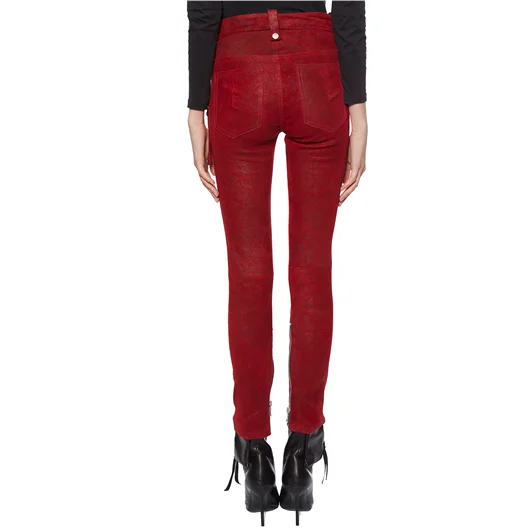BEN TAVERNITI UNRAVEL PANTALONI IN PELLE STRETCH LACEUP Qualità Garantita