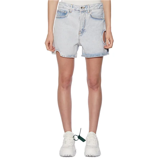 OFF-WHITE CO VIRGIL ABLOH SHORTS IN DENIM METEOR STRAIGHT Online
