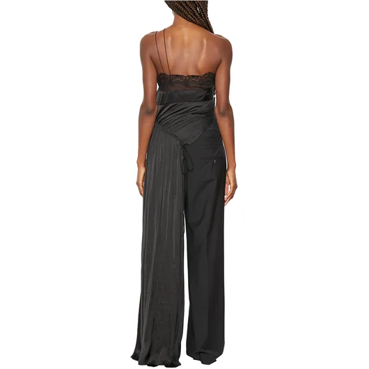AC9 TOP ASIMMETRICO IN TULLE E PIZZO Sottocosto