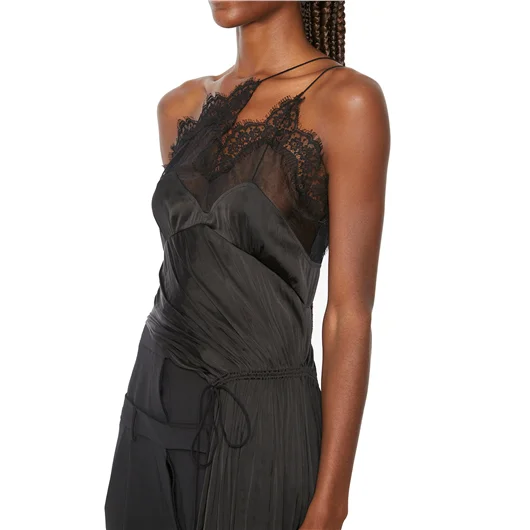 AC9 TOP ASIMMETRICO IN TULLE E PIZZO Sottocosto