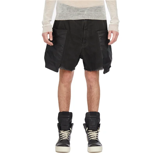 RICK OWENS BERMUDA IN DENIM STEFAN CARGO Negozi Online