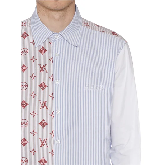 ARIES CAMICIA PATCHWORK IN COTONE Vendite Flash