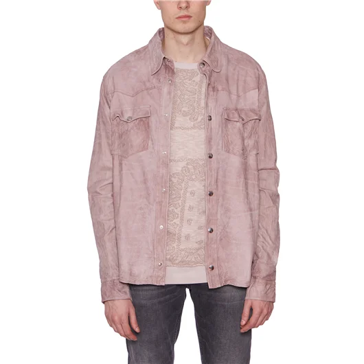 GIORGIO BRATO CAMICIA TEXAS IN PELLE In Saldo