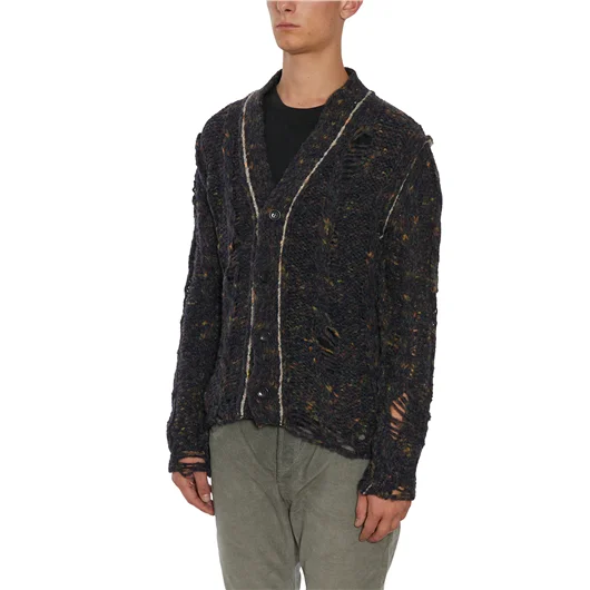 DANIELE ALESSANDRINI CARDIGAN IN MISTO LANA Pezzi Unici