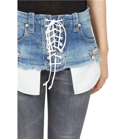 BEN TAVERNITI UNRAVEL CINTURA DENIM LACE UP Negozi Online