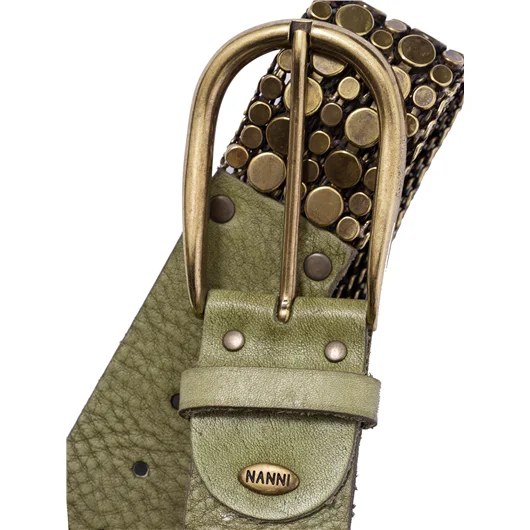 NANNI CINTURA IN PELLE E METALLO 4,00 CM Shopping Online