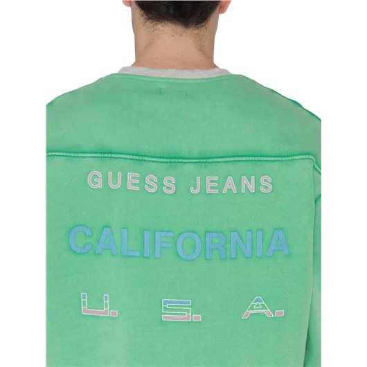 GUESS USA FELPA GIROCOLLO IN COTONE Latest stili