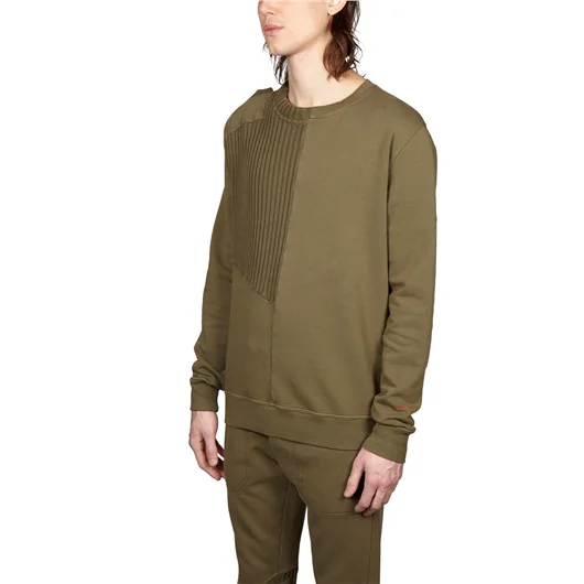 DAMIR DOMA FELPA GIROCOLLO IN COTONE CON INSERTI IN MAGLIA Ultimi due giorni