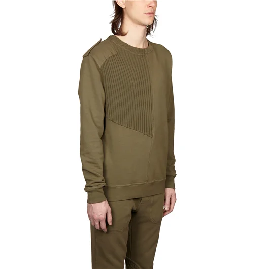DAMIR DOMA FELPA GIROCOLLO IN COTONE CON INSERTI IN MAGLIA Ultimi due giorni