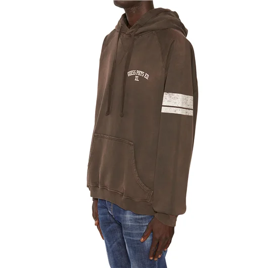 GUESS USA FELPA IN COTONE CON CAPPUCCIO Fino al 55% di sconto