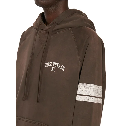 GUESS USA FELPA IN COTONE CON CAPPUCCIO Fino al 55% di sconto