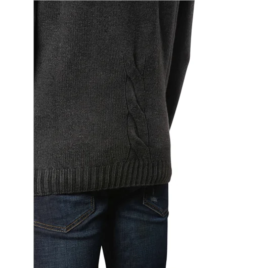 MD75 MAGLIA IN LANA GIROCOLLO CON TRECCIA In vendita