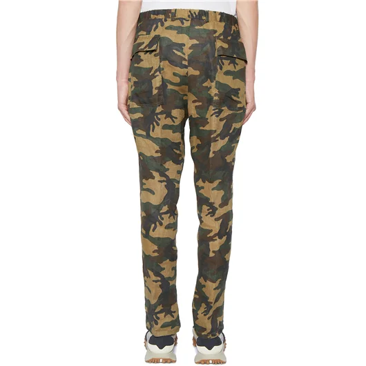 DANIELE ALESSANDRINI PANTALONE CAMOUFLAGE IN LINO In Linea