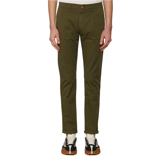 DANIELE ALESSANDRINI PANTALONE CHINO IN COTONE Soddisfazione Garantita