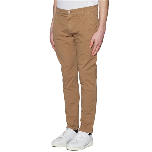 DANIELE ALESSANDRINI PANTALONE CHINO IN COTONE Qualità Garantita