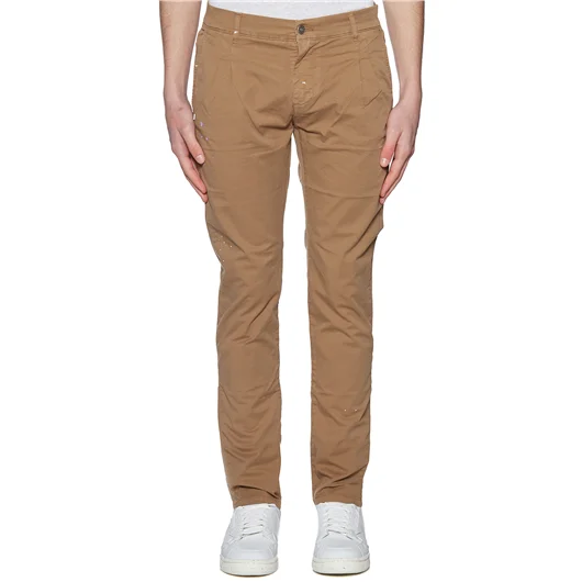 DANIELE ALESSANDRINI PANTALONE CHINO IN COTONE Qualità Garantita