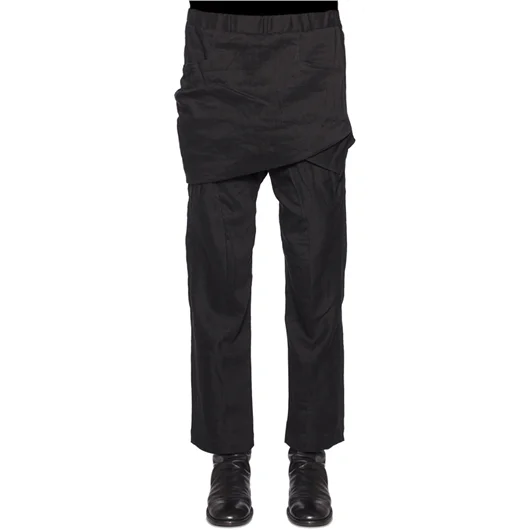 THAMANYAH PANTALONE IN LANA E LINO Vendita Economica