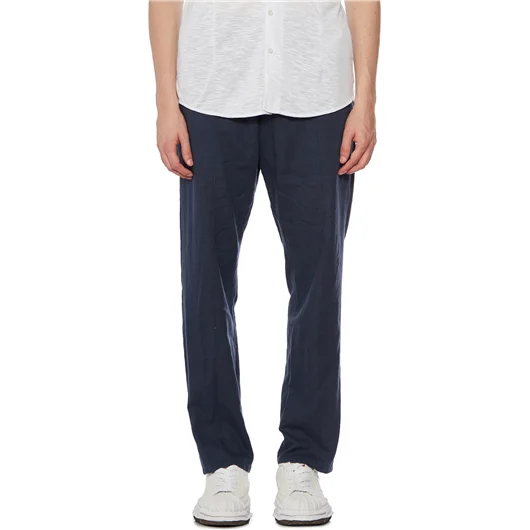DANIELE ALESSANDRINI PANTALONE IN LINO CON COULISSE In Saldo