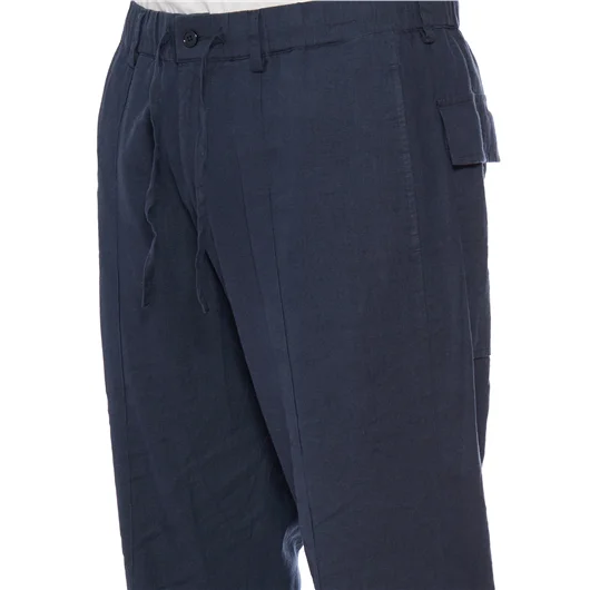 DANIELE ALESSANDRINI PANTALONE IN LINO CON COULISSE In Saldo