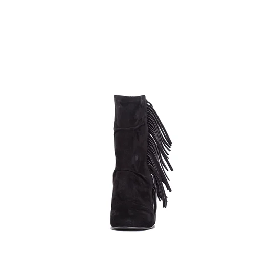 GIUSEPPE ZANOTTI STIVALETTO IN CAMOSCIO CON FRANGE Italy