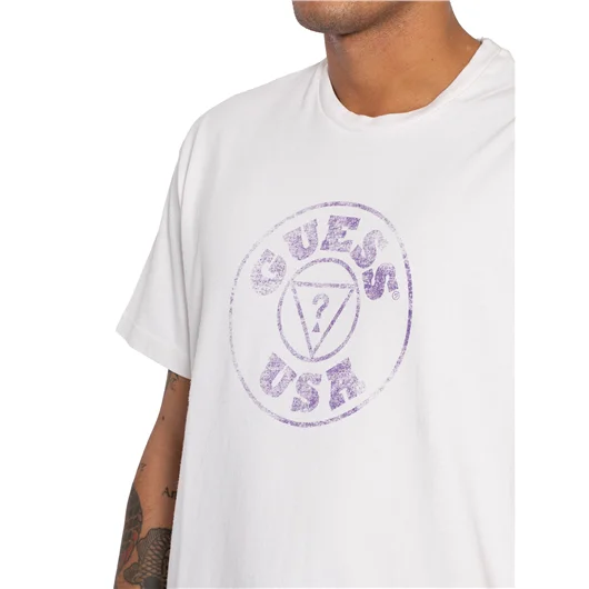 GUESS USA T-SHIRT GIROCOLLO IN COTONE Acquista Ora