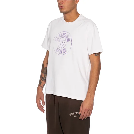 GUESS USA T-SHIRT GIROCOLLO IN COTONE Acquista Ora