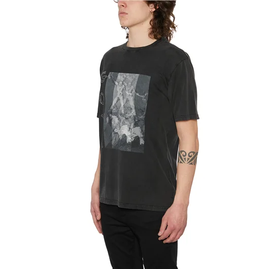 DEATHMASK T-SHIRT GIROCOLLO IN COTONE Consegna Veloce