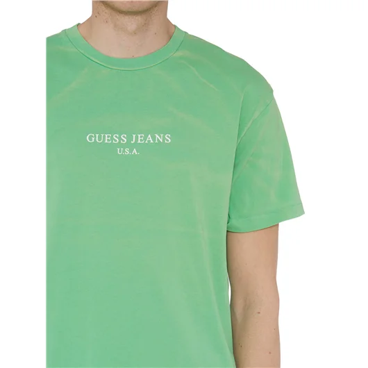 GUESS USA T-SHIRT GIROCOLLO IN COTONE Prezzo Ridotto