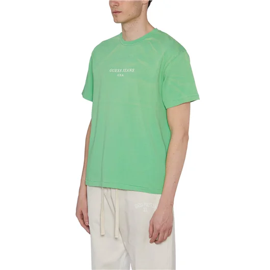 GUESS USA T-SHIRT GIROCOLLO IN COTONE Prezzo Ridotto