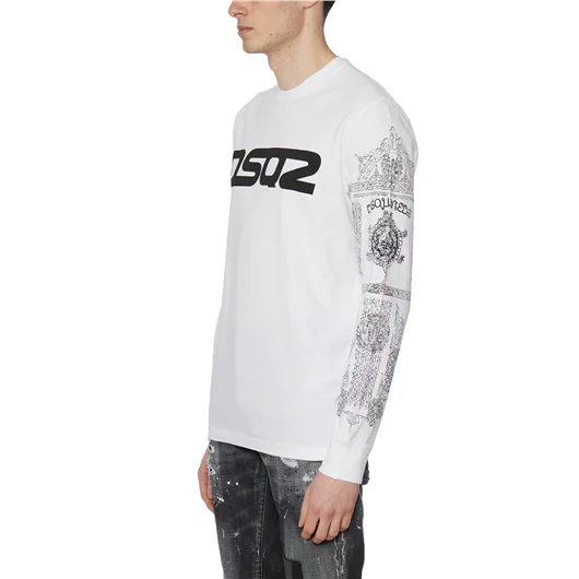 DSQUARED T-SHIRT IN COTONE CON STAMPA Offerte