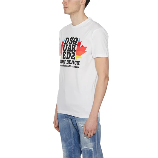 DSQUARED T-SHIRT IN COTONE CON STAMPA Vendita Calda