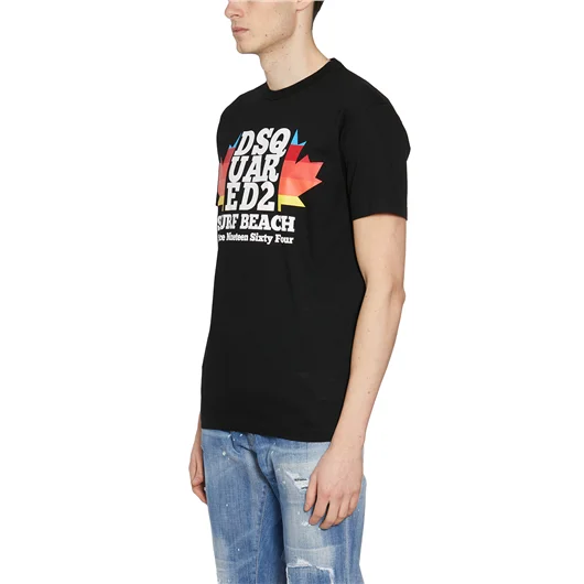 DSQUARED T-SHIRT IN COTONE CON STAMPA Vendita Economica