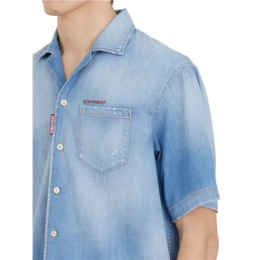 DSQUARED CAMICIA BOWLING IN DENIM Prezzo basso
