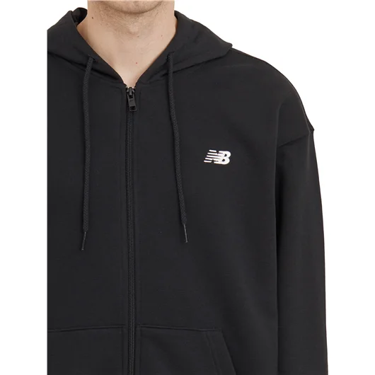 NEW BALANCE FELPA IN COTONE CON ZIP E CAPPUCCIO Fino al 65% di sconto