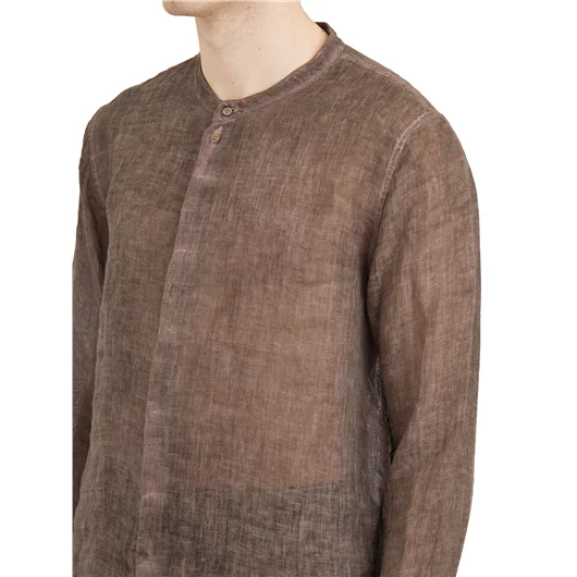 POEME BOHEMIEN CAMICIA COREANA IN LINO Black Friday Prezzi